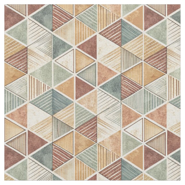 Tecido Padrão de Design de Triângulo Geométrico Abstrato  (Detalhe)