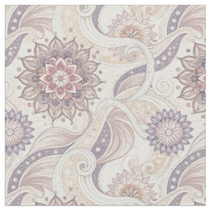 Tecido Padrão de Design Espiritual Mandala Floral Boho