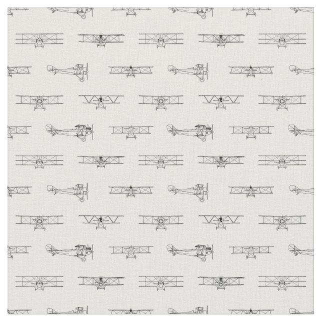 Tecido Padrão de Diagramas de Aviões de Vintage (Detalhe)