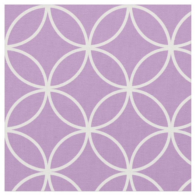 Tecido Padrão de Diamante do Círculo Branco Puro Lilac Mo (Detalhe)