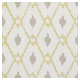 Tecido Padrão de diamante ikat amarelo-esticado