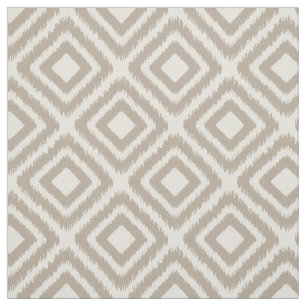 Tecido Padrão de diamante Ikat moderno de cor castanha