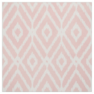 Tecido Padrão de diamante tribal de cor rosa-rosa com pa