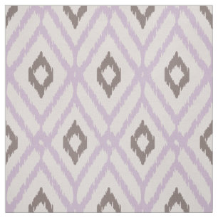 Tecido Padrão de diamante tribal de ikat orquídeo púrp