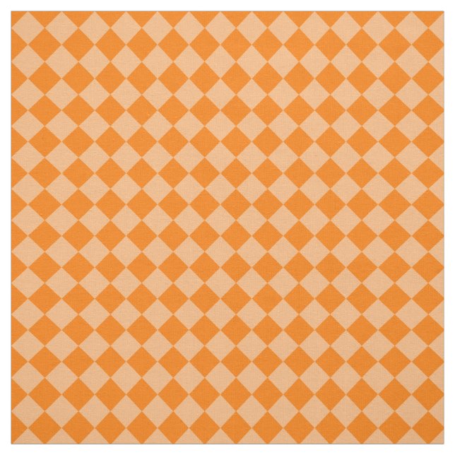 Tecido Padrão de Diamante Xadrez Laranja (Modelo)