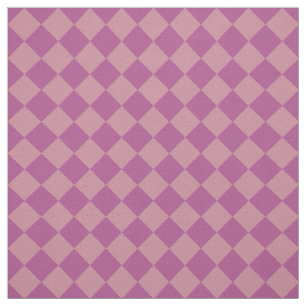 Tecido Padrão de Diamante Xadrez Rosa Roxo