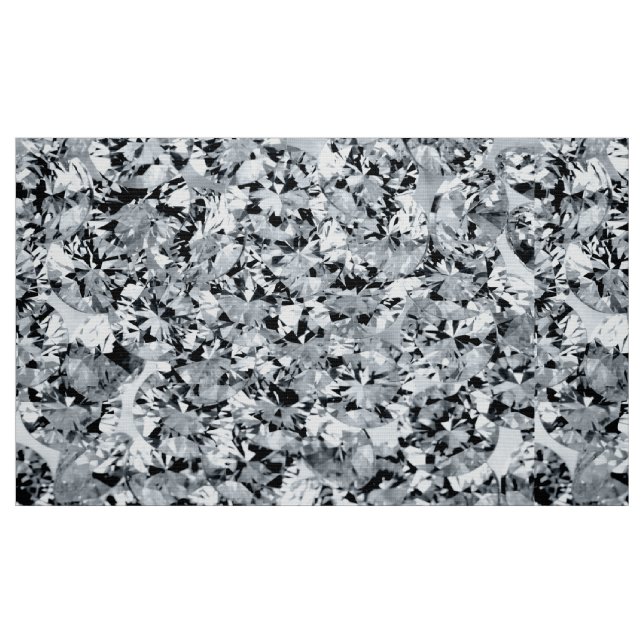 Tecido Padrão de diamantes espumantes brancos (Fat Quarter)