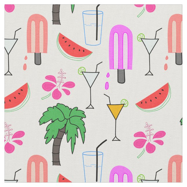Tecido Padrão de diversão de verão (Detalhe)