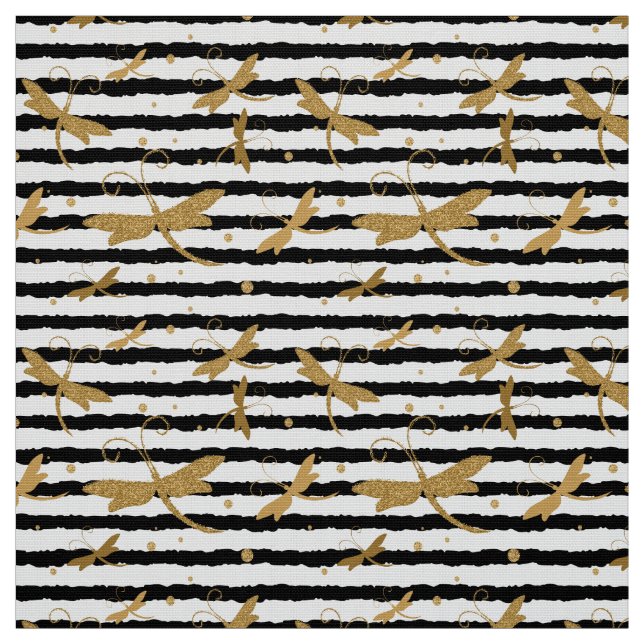 Tecido Padrão de Dragonfly com efeito de brilho (Modelo)