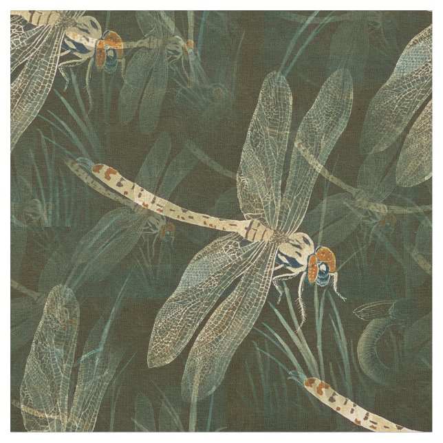 Tecido Padrão de Dragonfly majestoso (Detalhe)