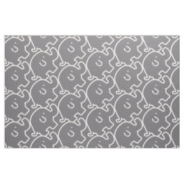 Tecido Padrão de Elefantes de Cinza Bonita