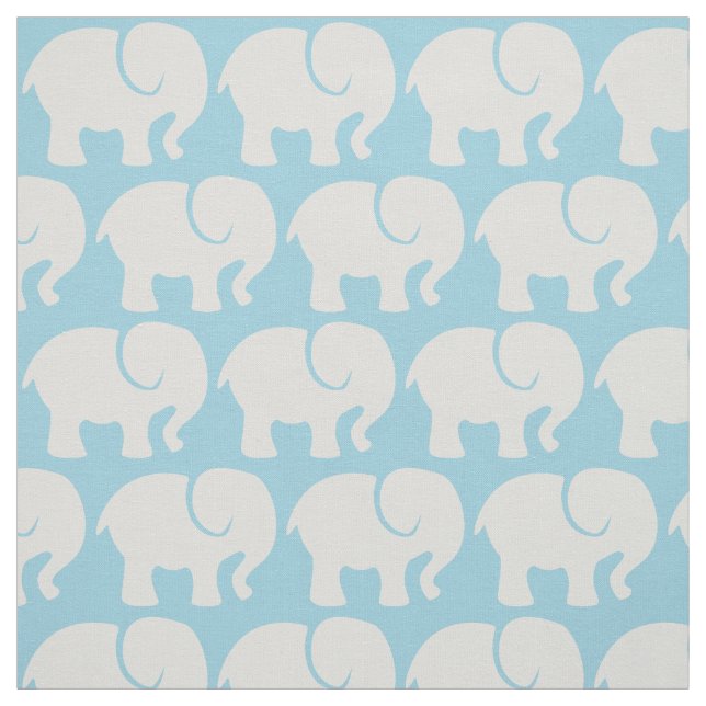 Tecido Padrão De Elefantes, Padrão De Elefante, Azul (Modelo)