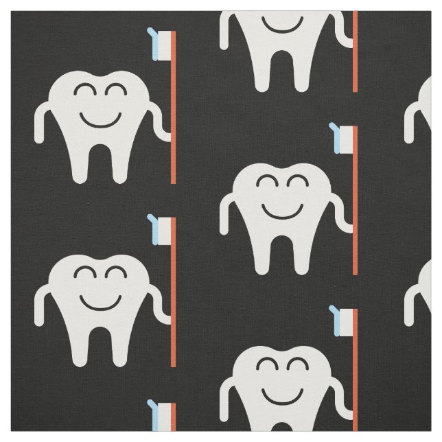 Tecido Padrão de escova de dentes bonitos (Modelo)