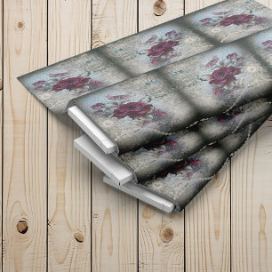 Tecido Padrão de Espelho Rosa de Ephemera vitoriano