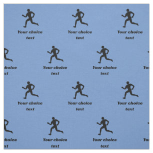 Tecido Padrão de Esportes do Runner - texto personalizado