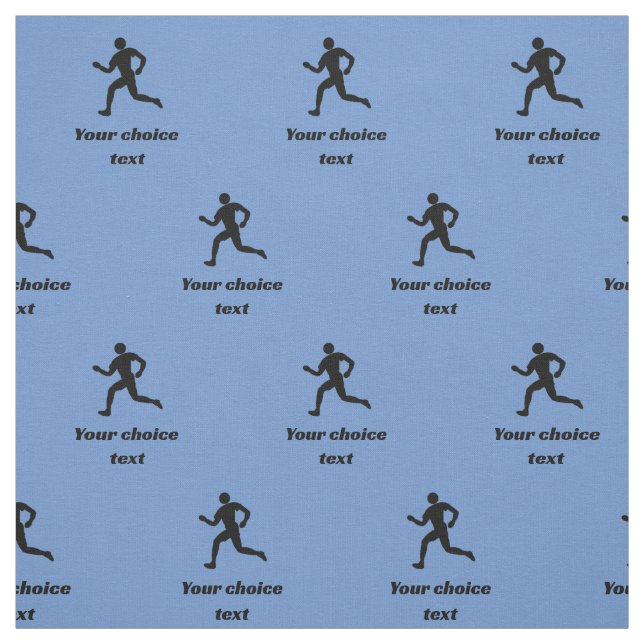 Tecido Padrão de Esportes do Runner - texto personalizado (Modelo)