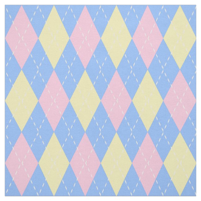 Tecido Padrão de Estilo Amarelo Azul Pastel (Modelo)