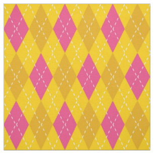 Tecido Padrão de Estilo Amarelo rosa e Dourado