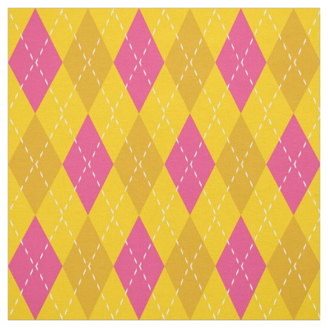 Tecido Padrão de Estilo Amarelo rosa e Dourado (Modelo)