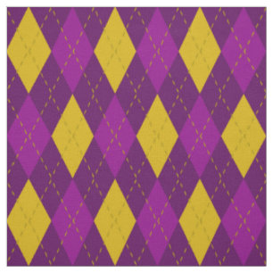 Tecido Padrão de Estilo Amarelo Roxo e Dourado