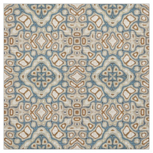 Tecido Padrão de Estilo Batik Bali Azul Verde Marrom Taup