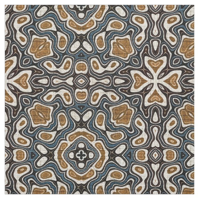 Tecido Padrão de Estilo de Batik Azul Bali Azul-Teal Cast (Modelo)