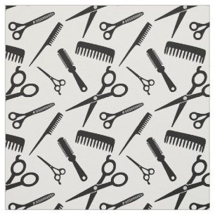 Tecido Padrão de Estilos de Cabelo Moderno Branco