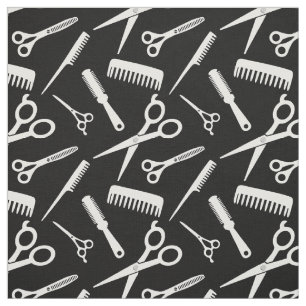 Tecido Padrão de Estilos de Cabelo Moderno Branco