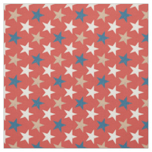 Tecido Padrão de Estrelas Patrióticas Americanas