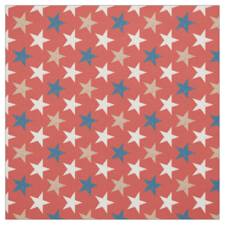 Tecido Padrão de Estrelas Patrióticas Americanas