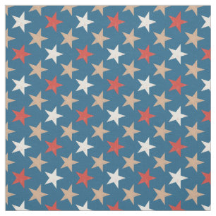 Tecido Padrão de Estrelas Patrióticas Americanas