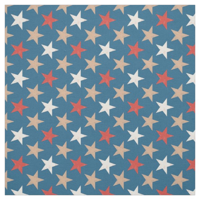 Tecido Padrão de Estrelas Patrióticas Americanas (Modelo)