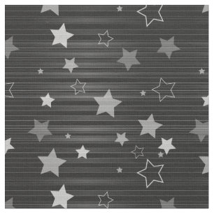Tecido Padrão de estrelas pretas