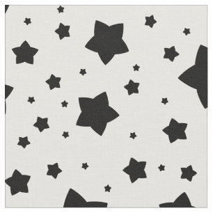 Tecido Padrão de estrelas pretas