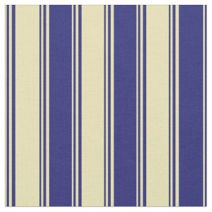 Tecido Padrão de Faixa Azul de Tan e Meia-Noite