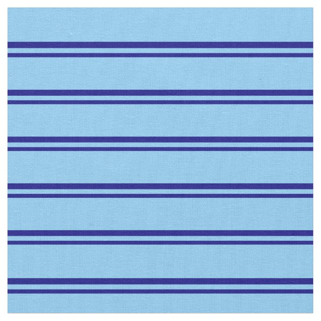Tecido Padrão de Faixa Azul e Azul Céu Claro (Detalhe)