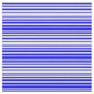 Tecido Padrão de Faixa Colorida Azul e Branco