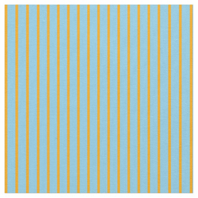 Tecido Padrão de Faixa Cor Azul Laranja e Azul (Detalhe)