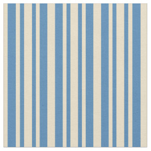 Tecido Padrão de Faixa de Tan e Azul