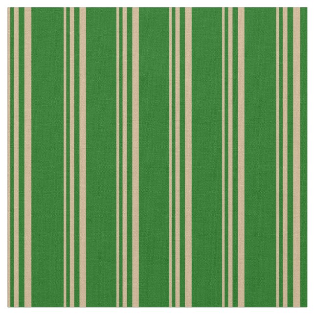 Tecido Padrão de Faixa Verde Tan e Escuro (Detalhe)