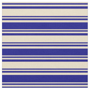 Tecido Padrão de Faixa/Vinculação de Cor Tan e Azul