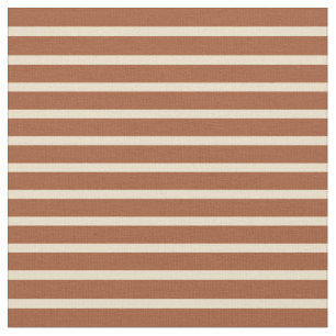 Tecido Padrão de faixas coloridas de Tan e Siena