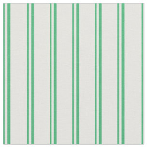 Tecido Padrão de faixas coloridas de verde-marinho e crem