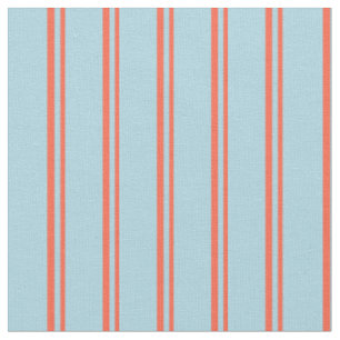 Tecido Padrão de faixas coloridas vermelho e azul claro