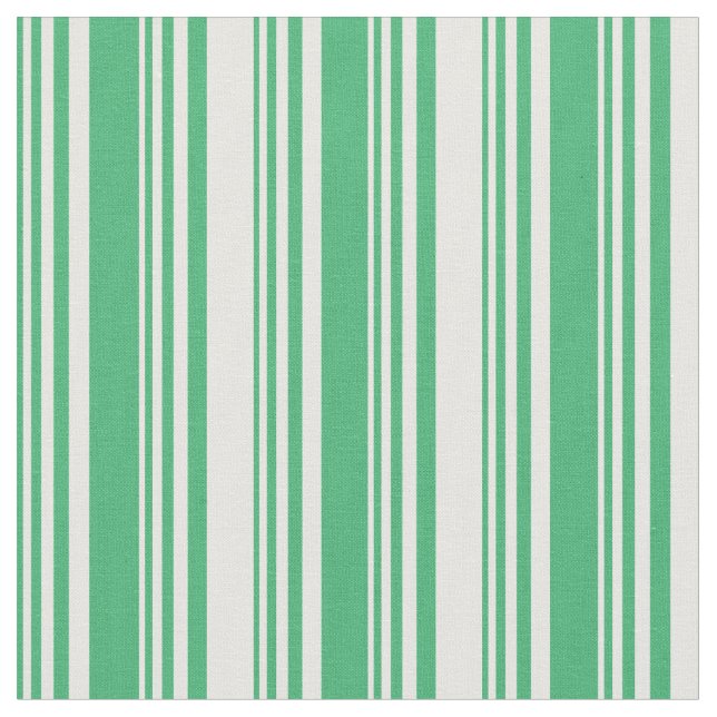 Tecido Padrão de faixas de cor verde e branca (Detalhe)