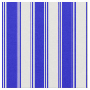 Tecido Padrão de faixas/linhas coloridas azul e branca