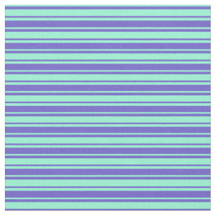 Tecido Padrão de faixas/linhas de azul e aquamarina