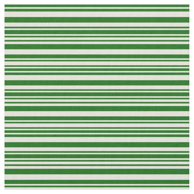 Tecido Padrão de faixas verdes beges e escuras (Detalhe)