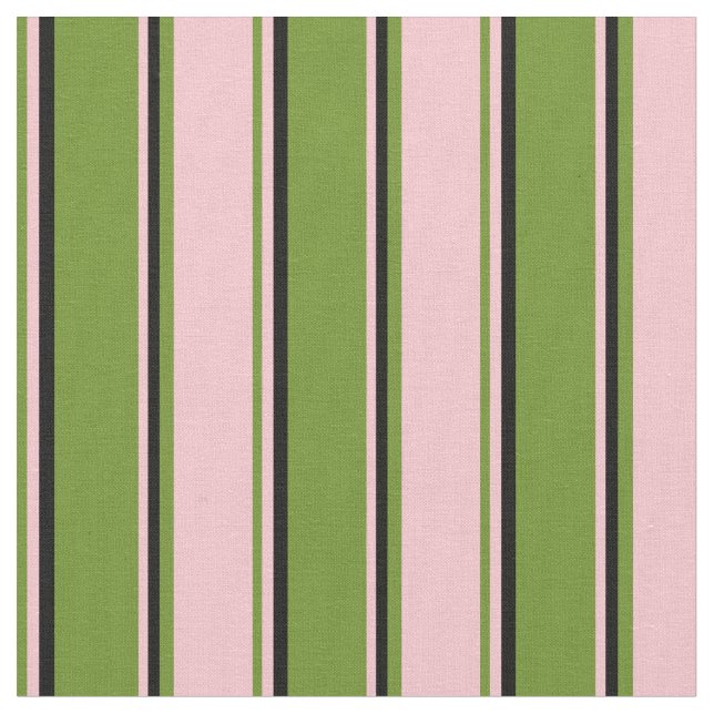 Tecido Padrão de faixas verdes, cor-de-rosa e pretas (Detalhe)