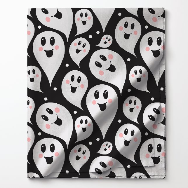 Tecido Padrão de Fantasma Divertido Halloween (Criador carregado)